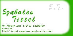 szabolcs tittel business card